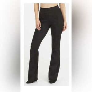 Spanx faux suede Black Flared Pants